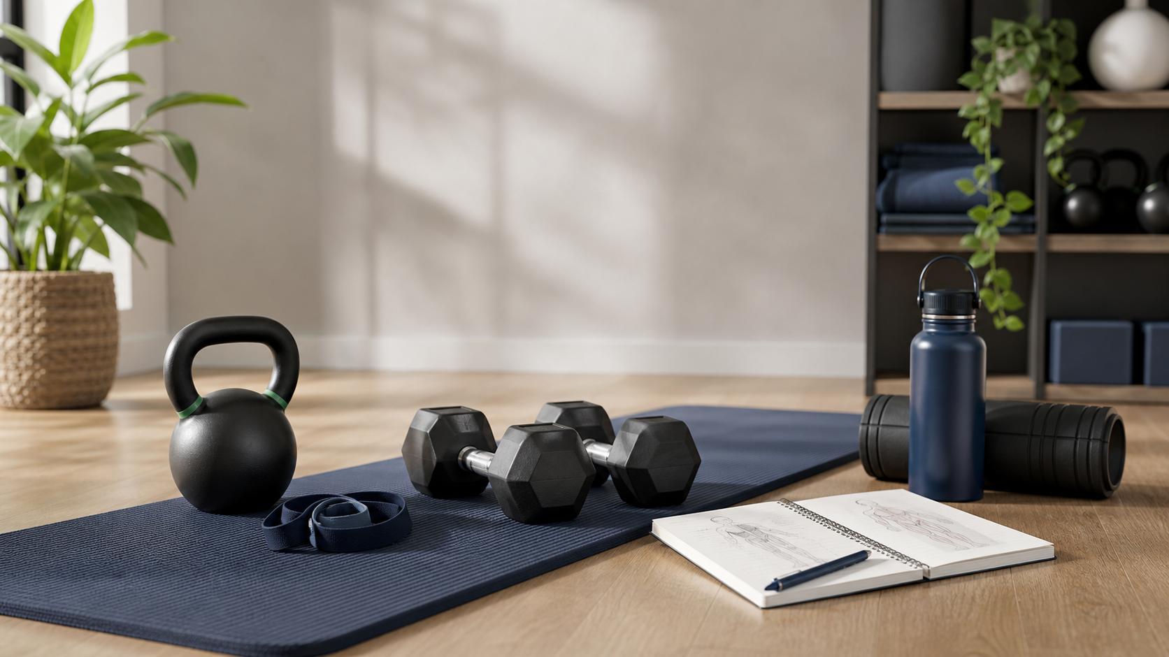 Hip hinge training equipment in a modern studio
