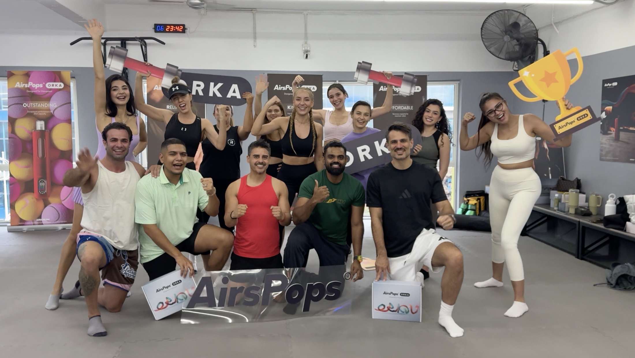 Brand activation at a wellness community event
